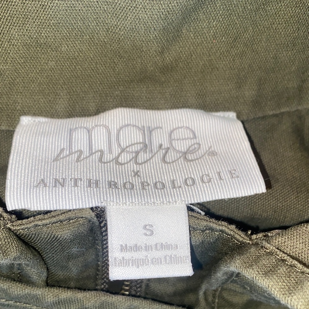 Anthropologie mare mare Dark Green cotton stretch Utility Jacket sz small - Picture 6 of 13